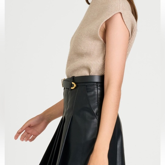 Wayf Kai Ribbed CapSleeveTurtleneck Sweater XL - Picture 2 of 7